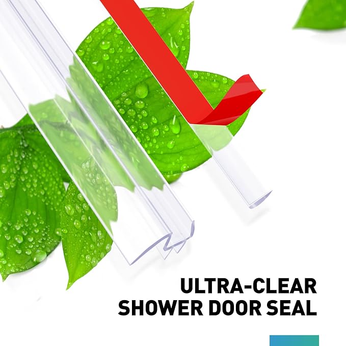Shower Door Bottom Seal, Frameless Glass Shower Door Seal Strip, Stop Shower - Image 2