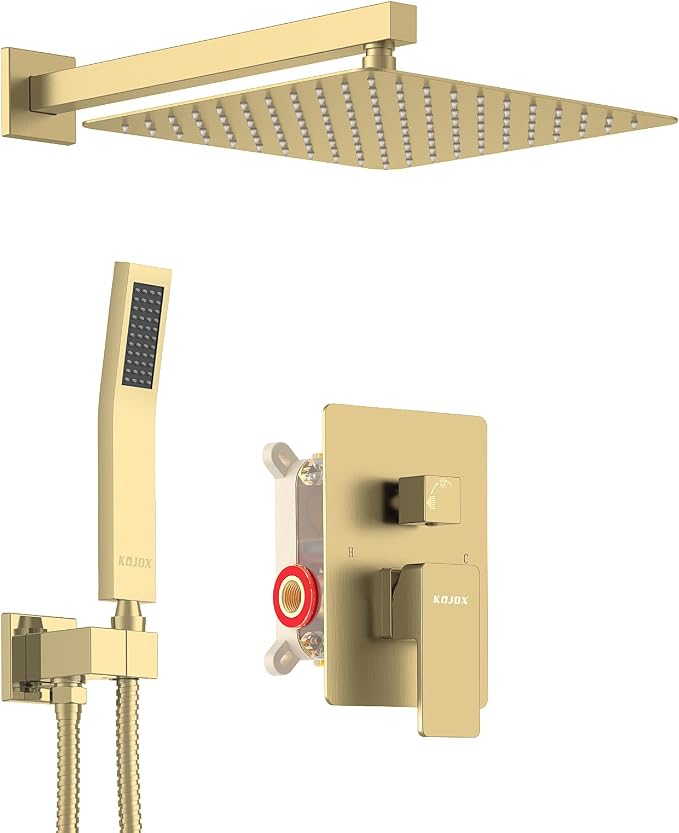 KOJOX Shower System Bathroom Luxury 12 Inch Rain Shower Head by KOJOXSANITARY