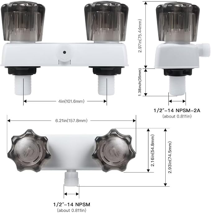RV Shower Faucet, Camper Shower Faucet Replacement, - Image 3