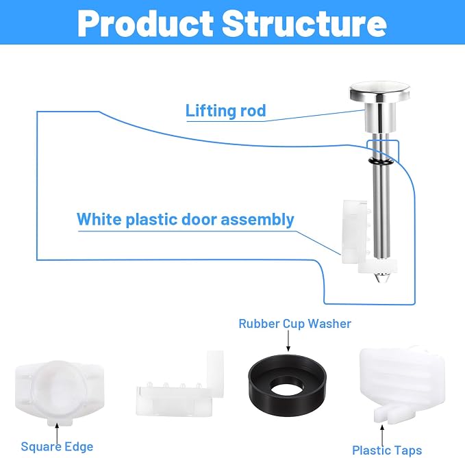 Sibba Tub Spout Diverter Repair Kit 2 Set Bathroom Shower Bathtub Leaky Faucet - Image 3