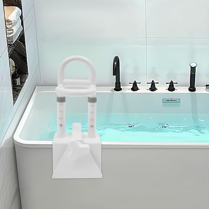 Bathtub Safety Rail, Adjustable Height Bathtub Handle Grab Bar, Sturdy Clamp-On - Image 7