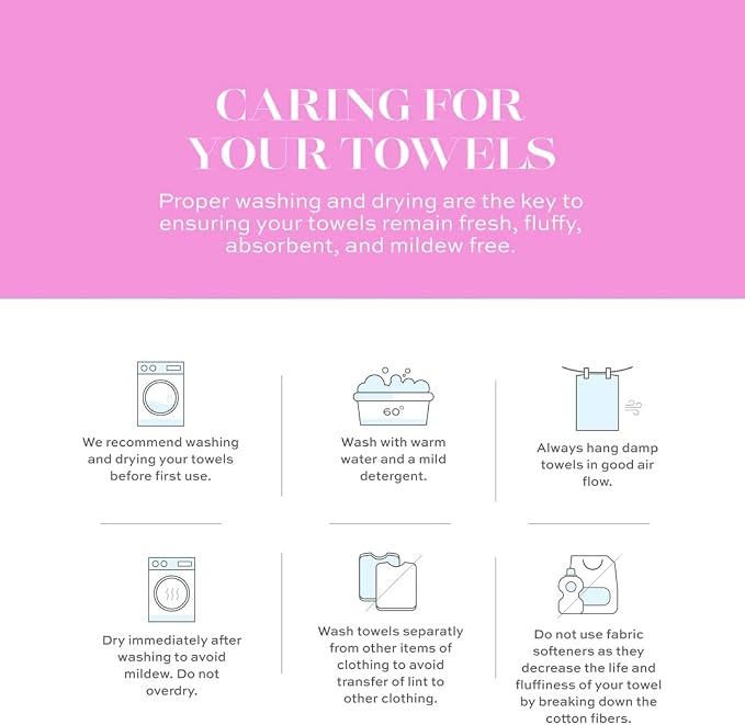CASA COPENHAGEN White Bay, 6 Pieces Towel Set- White - Image 6
