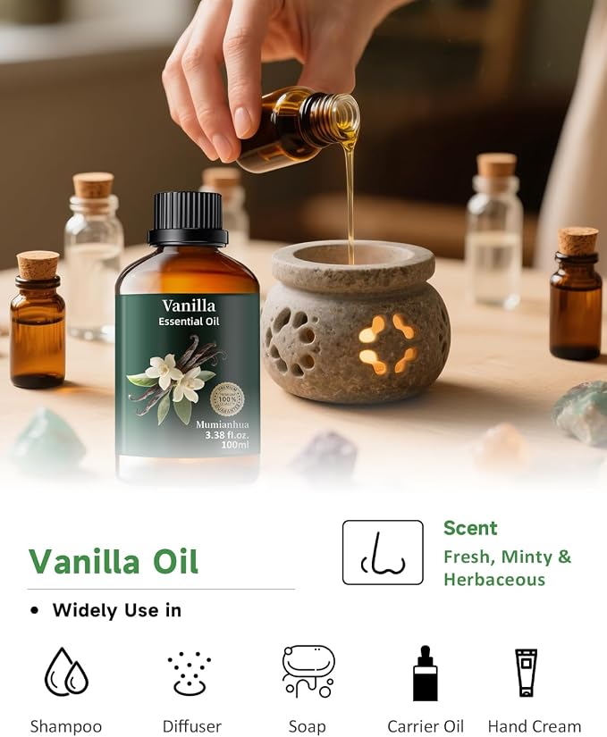 Vanilla Essential Oil Pure, Mumianhua Natural Vanilla Bean Oil - Image 5