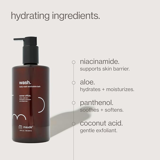 Maude Wash pH Balanced Unscented Shower Gel & Bubble Bath - Image 3