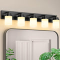 IZORRO Bathroom Vanity Light Fixture, 5-Light 36 Inch Matte Black Bathroom by IZORRO