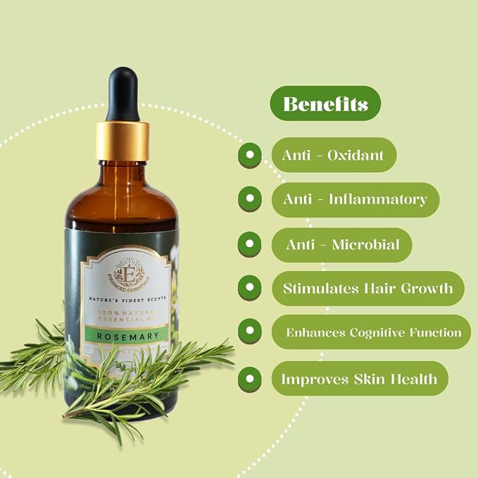 Luxurious Rosemary Essential Oil by Enhanced Essentials|Undiluted & Pure|for - Image 3