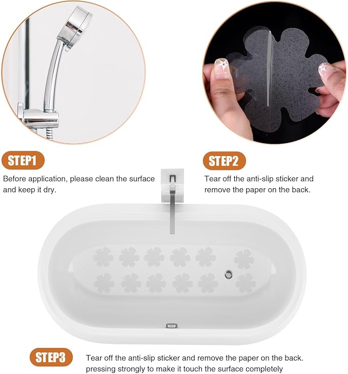 Original 24PCS Upgraded Gentle Bathtub Stickers Non-Slip, Safety Shower Treads - Image 6