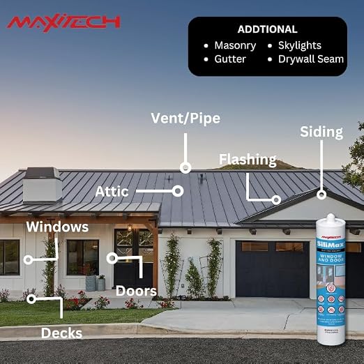Window & Door – 100% Silicone Caulk White, Window Seal, RTV Silicone Sealant - Image 5