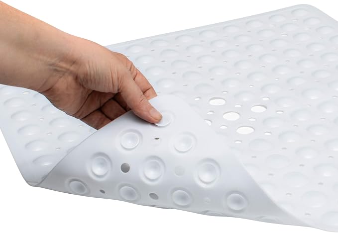 ENKOSI Non-Slip Square Shower Mat 21 x 21 inch – Anti-Slip PVC Bath Mat - Image 2