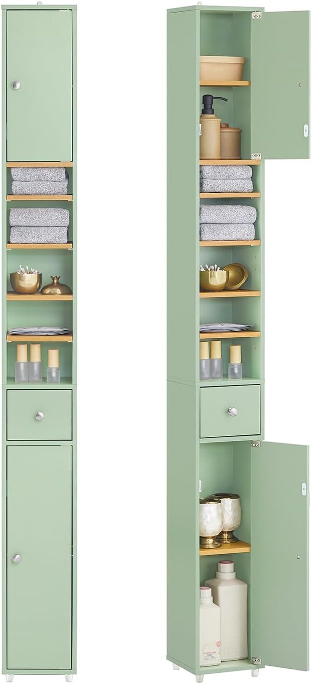 SoBuy Bathroom Narrow Storage Cabinet Skinny Tall Unit by Haotian