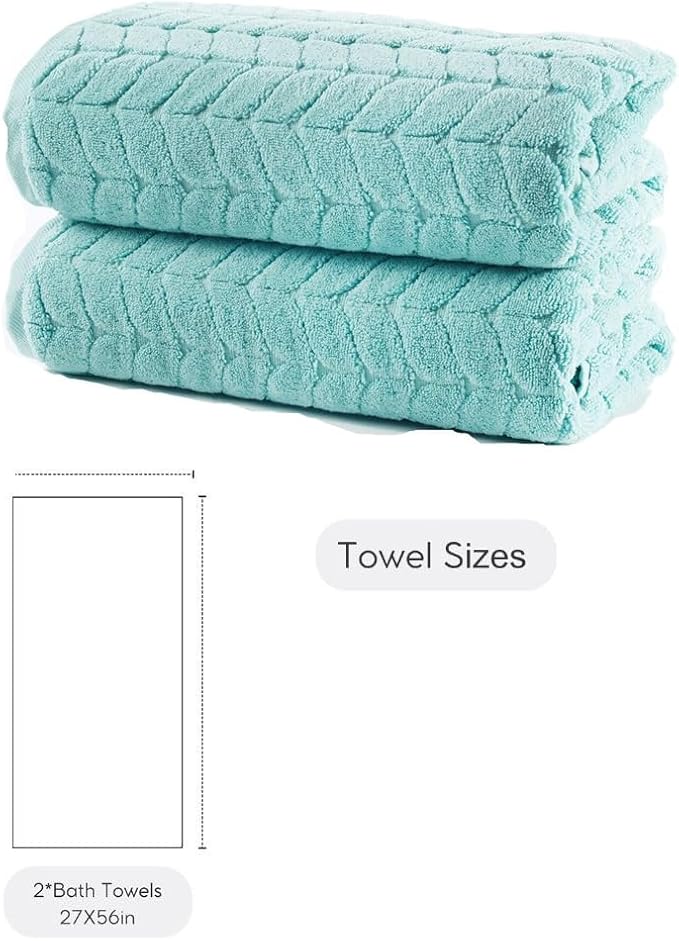 Turkish Cotton Ultra-Soft Plush Absorbent Quick Dry Bathroom Towel Set - Image 2