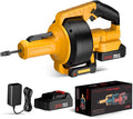 Electric Drain Auger, 21V Cordless Drain Snake, 25Ft Auto-Feed Snake Drain Hair by uoeos