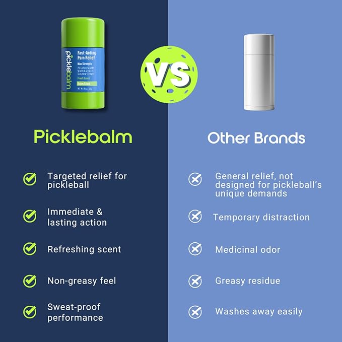 PickleBalm Pickleball In-Game Muscle Pain Relief Balm Stick - Image 8