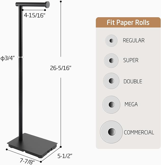 KES Toilet Paper Holder Stand 26.2 Inch Toilet Tissue Holder - Image 5