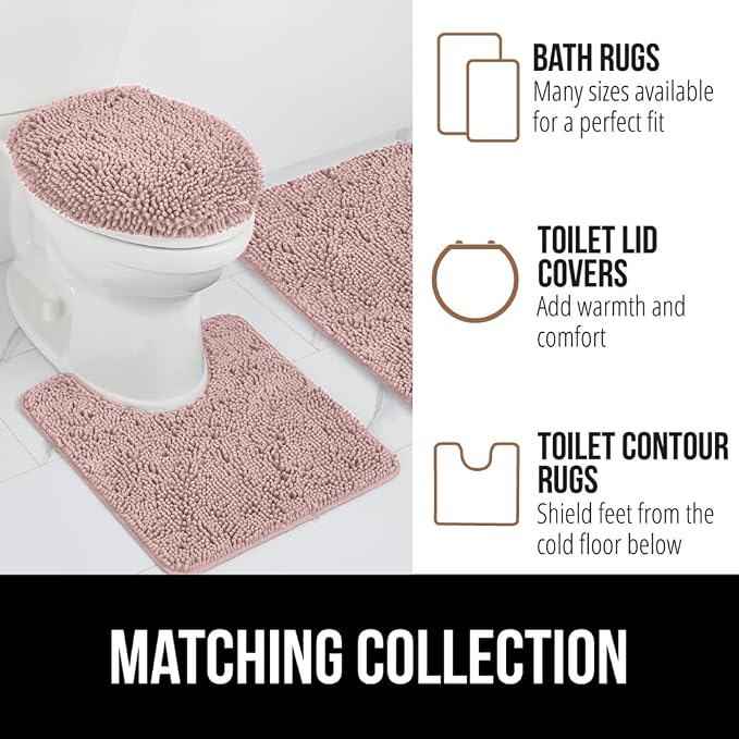 GORILLA GRIP Bath Rug Mat 30x20, Soft Absorbent Chenille, Quick Dry Microfiber - Image 8