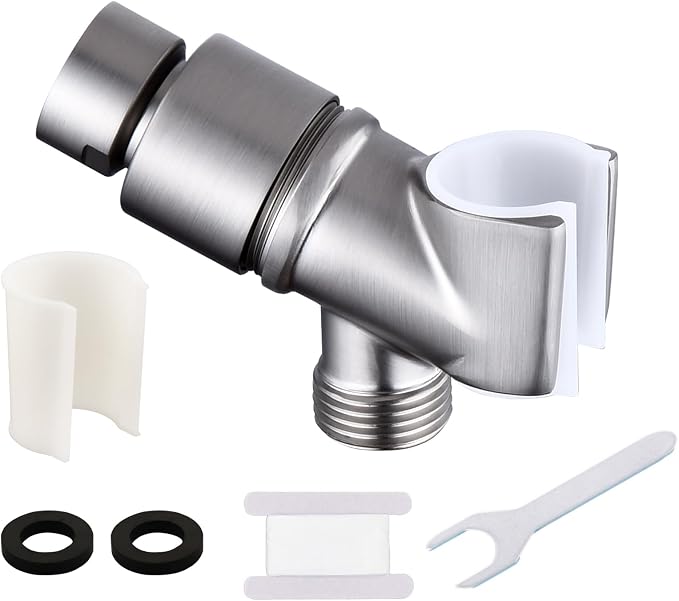 All Metal Handheld Shower Head Holder, Adjustable Shower Wand Holder by Ceaeso