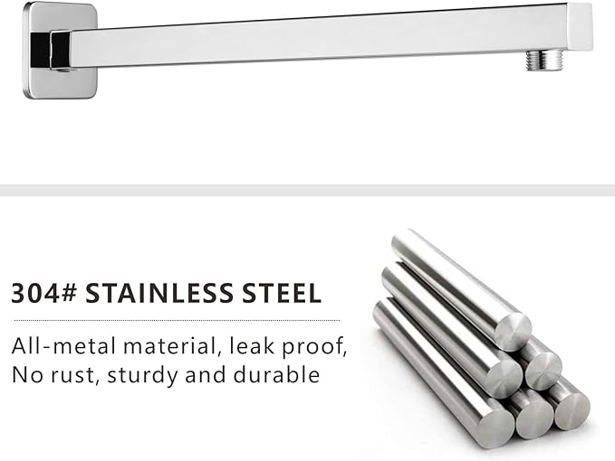 Voolan 16" Square Shower Arm - Image 2
