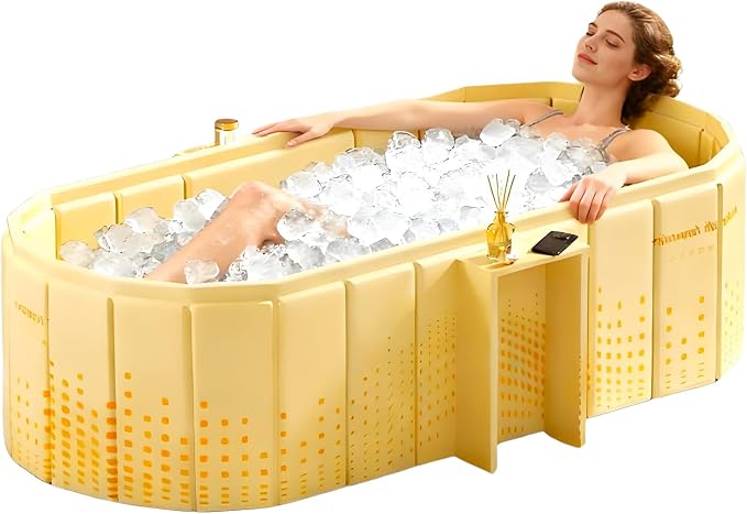 Portable Bathtub for Adult 47" Large Collapsible Cold Plunge Bathtub Foldable - Image 2
