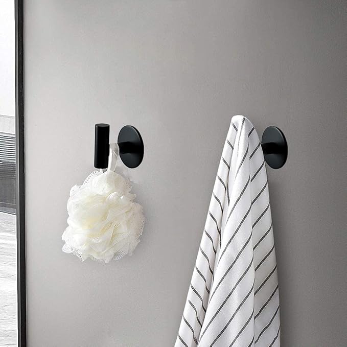 Self Adhesive Towel Hook Matte Black Coat Hook Brushed Nickel SUS304 Stainless - Image 3