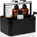 Black Shower Caddy Portable: Plastic Bathroom Caddy Countertop, Cleaning Caddy by MakesYourHomeMoreOrganized