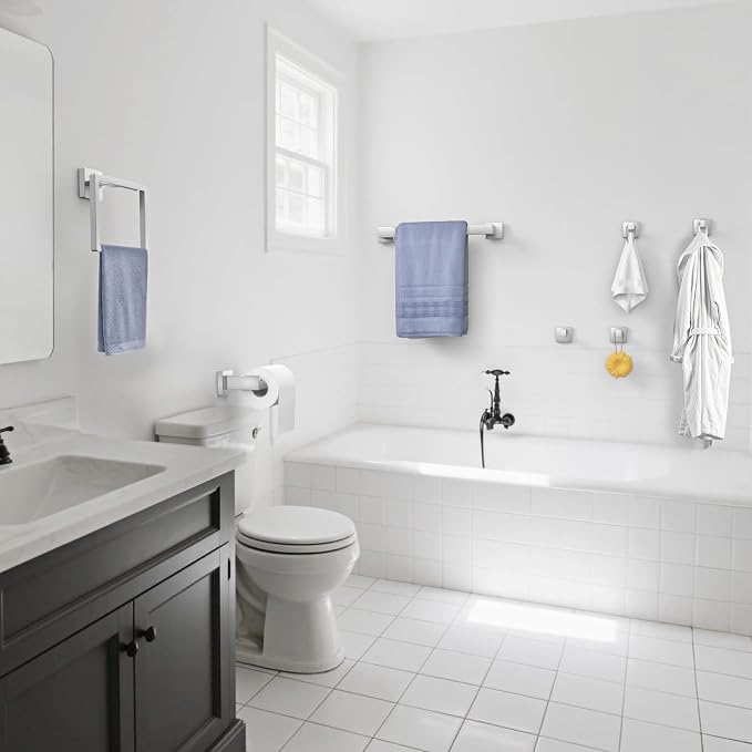 10-Pieces Bathroom Accessories, SUS304 Brushed Bathroom Accessory Set, Nickel - Image 6