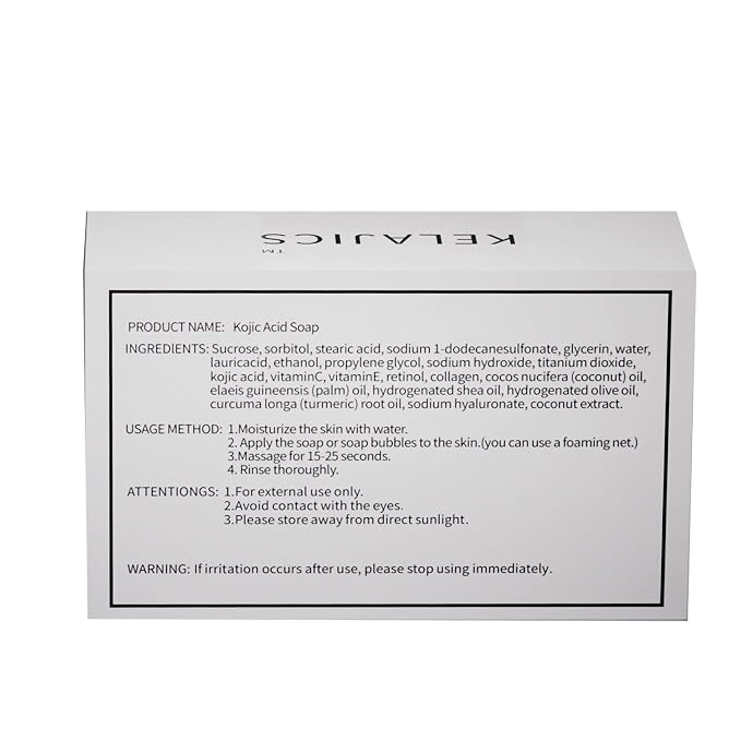 Kojic Acid Soap Bars with Retinol, Vitamin C, Fresh Coconut Scent - Image 2