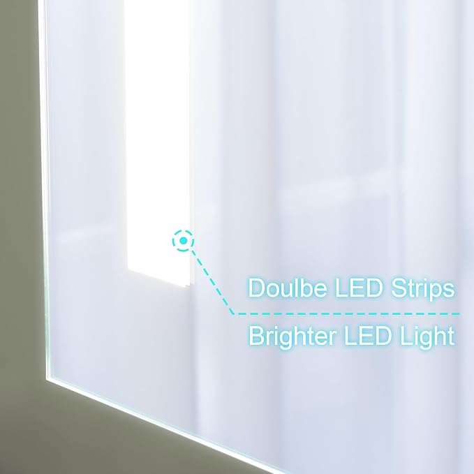 WELLFOR 36" X 30" LED Medicine Cabinet - Image 8