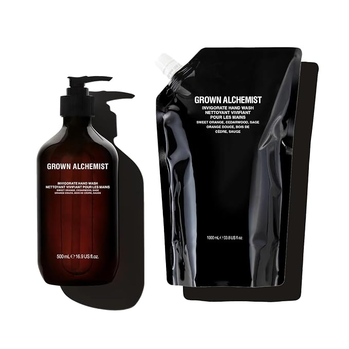 Grown Alchemist Invigorate Hand Wash + Refill Set – Liquid Hand Soap by GrownAlchemist