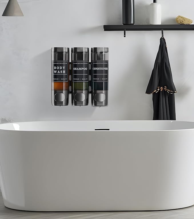 Shower Soap Dispenser Wall Mounted No Drill Shampoo Dispenser - Image 6