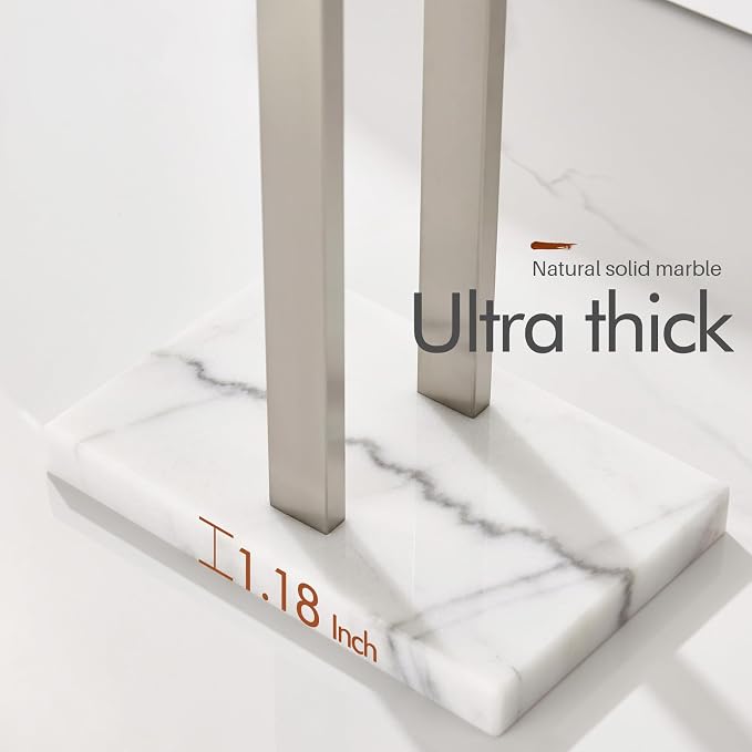 KOKOSIRI Towel Rack Free Standing Brushed Nickel 2-Tier Towel Holder - Image 7