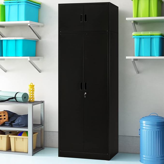 Metal Storage Cabinet, 87 Inch Tall Metal Storage Cabinet - Image 8