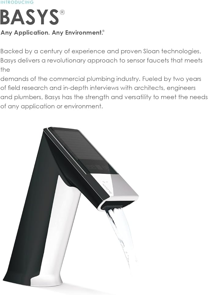 Sloan BASYS EFX-200 Sensor Activated Touch-Free Faucet, Commercial Grade - Image 3
