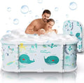 Portable Bathtub, 47“ Foldable Bathtub-Installation Free, 7 Layers Thicken by Kiseely