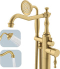 Hoimpro Free Standing Tub Faucet Freestanding Tub Filler Bathtub Faucet Stand by Hoimpro