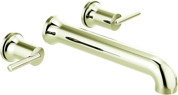 Delta Wall Mount Bathroom Faucet 3 Hole, Polished Nickel Bathroom Sink Faucet by DeltaFaucet