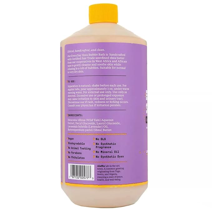 Alaffia Bubble Bath for Women, Lavender – Everyday Shea Butter Formula - Image 2
