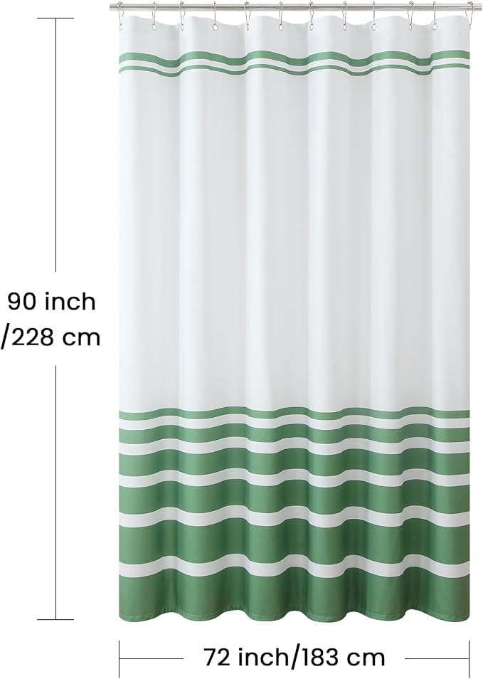 72x90 Inch Extra Long Shower Curtain, Modern Hotel Spa Design - Image 7