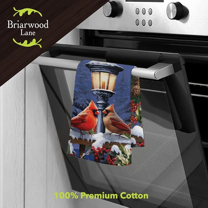 Briarwood Lane Winter Flow Cardinals Cotton Hand Towel - Image 2