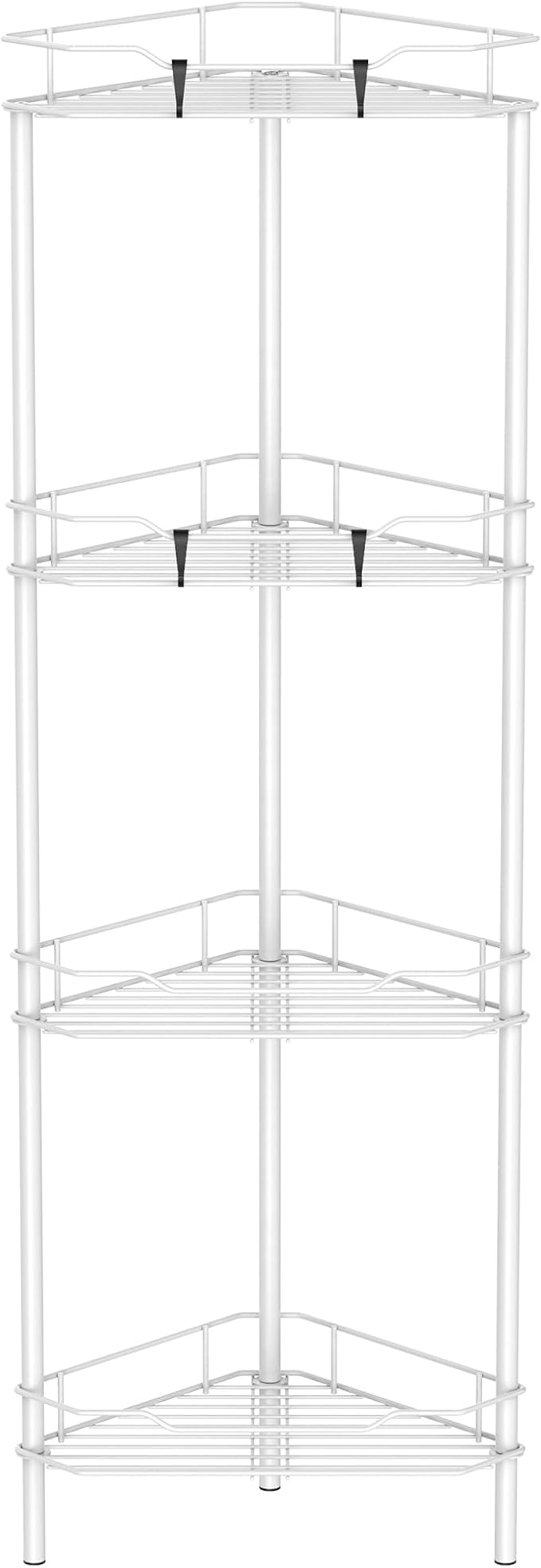 4 Tier Floor Standing Corner Shower Caddy Organizer Shelf by HuggieGems