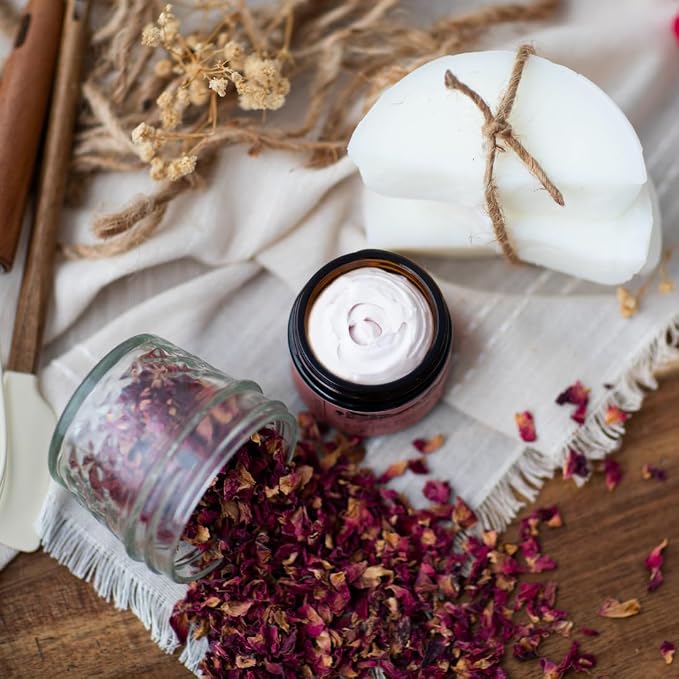 Rose-infused 100% Grass-Fed Whipped Tallow Balm-Organic Raw Manuka Honey & - Image 4