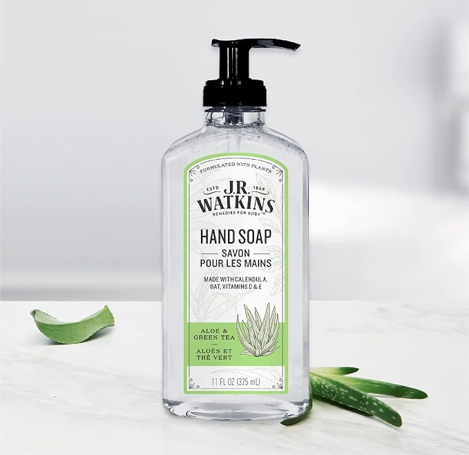 J.R. Watkins Gel Hand Soap, 3 Pack of 11 Fl Oz, Aloe & Green Tea - Image 5