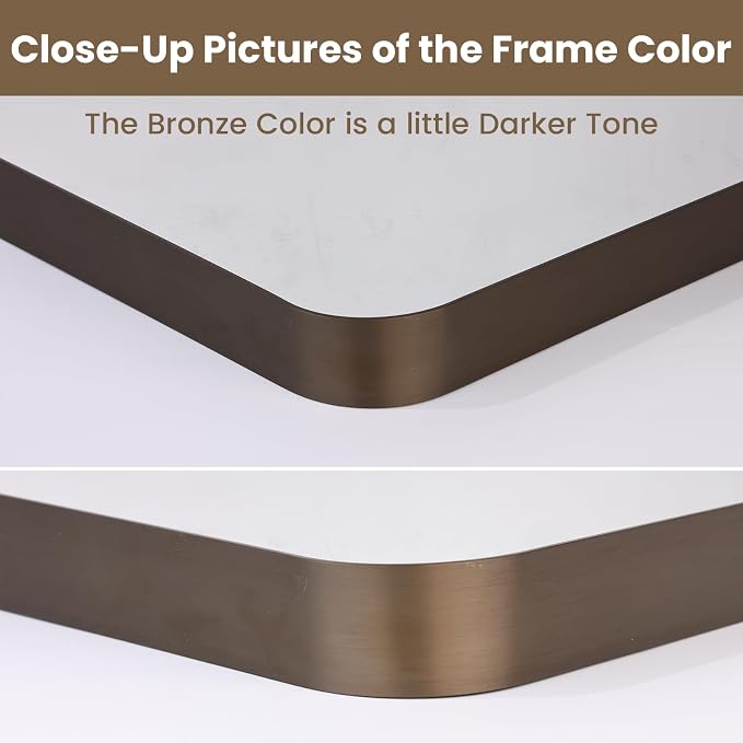 LOAAO 72”X32” Bronze Bathroom Mirrors - Image 3