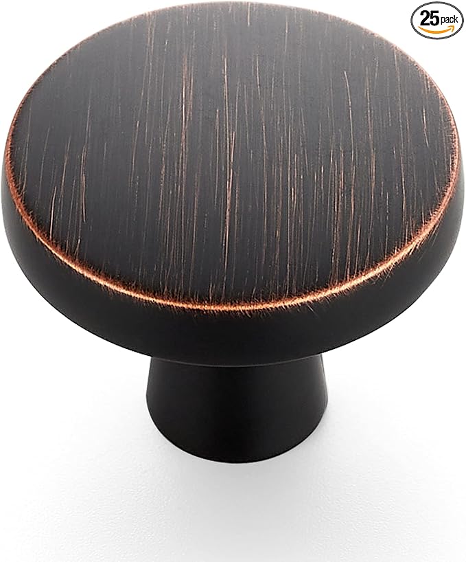 Ravinte 25 Pack Drawer Pulls 1-1/4 Inch Kitchen Cabinet Knobs Solid Round by Ravinte