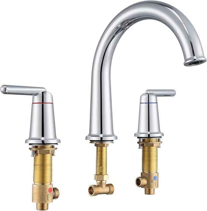 Roman Bathtub Faucet with Rough-in Valve 3 Hole Widespread Deck Mount Bath by Wintap