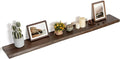 Floating Shelves for Wall Decor, Rustic Solid Elm Wood Live Edge Floating by FLYJOE