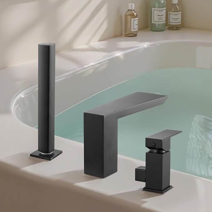 VEVOR Roman Tub Faucet, 3 Hole Waterfall Bathtub Faucet, Roman Bathtub Faucets - Image 8