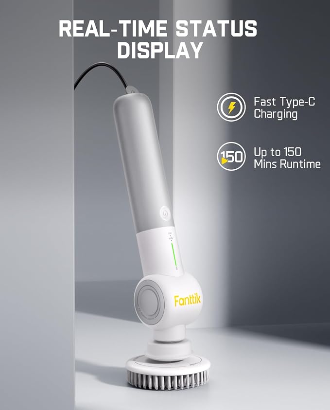 Fanttik Flip G9 Pro Electric Scrubber, VoltiPulse Motor, Dual-Speed Cleaner - Image 7