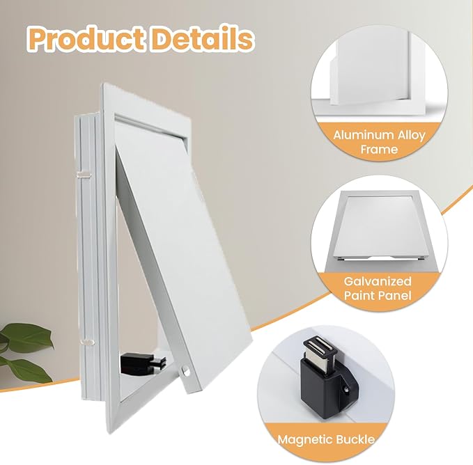 Access Doors Panel 8 x 8 inch Aluminum Alloy Access Door - Image 4