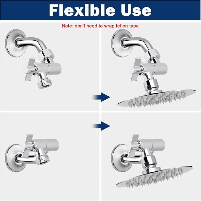 NearMoon Adjustable Shower Head Extension Adapter, SUS304 Stainless Steel - Image 8