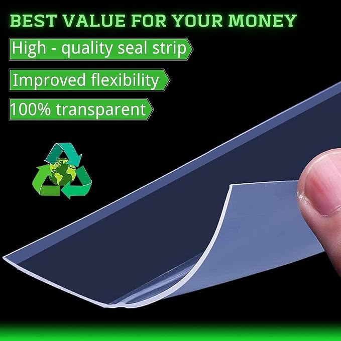Weather Stripping Door Seal – 33ft Flexible Silicone, Strong Adhesive, Seals - Image 4
